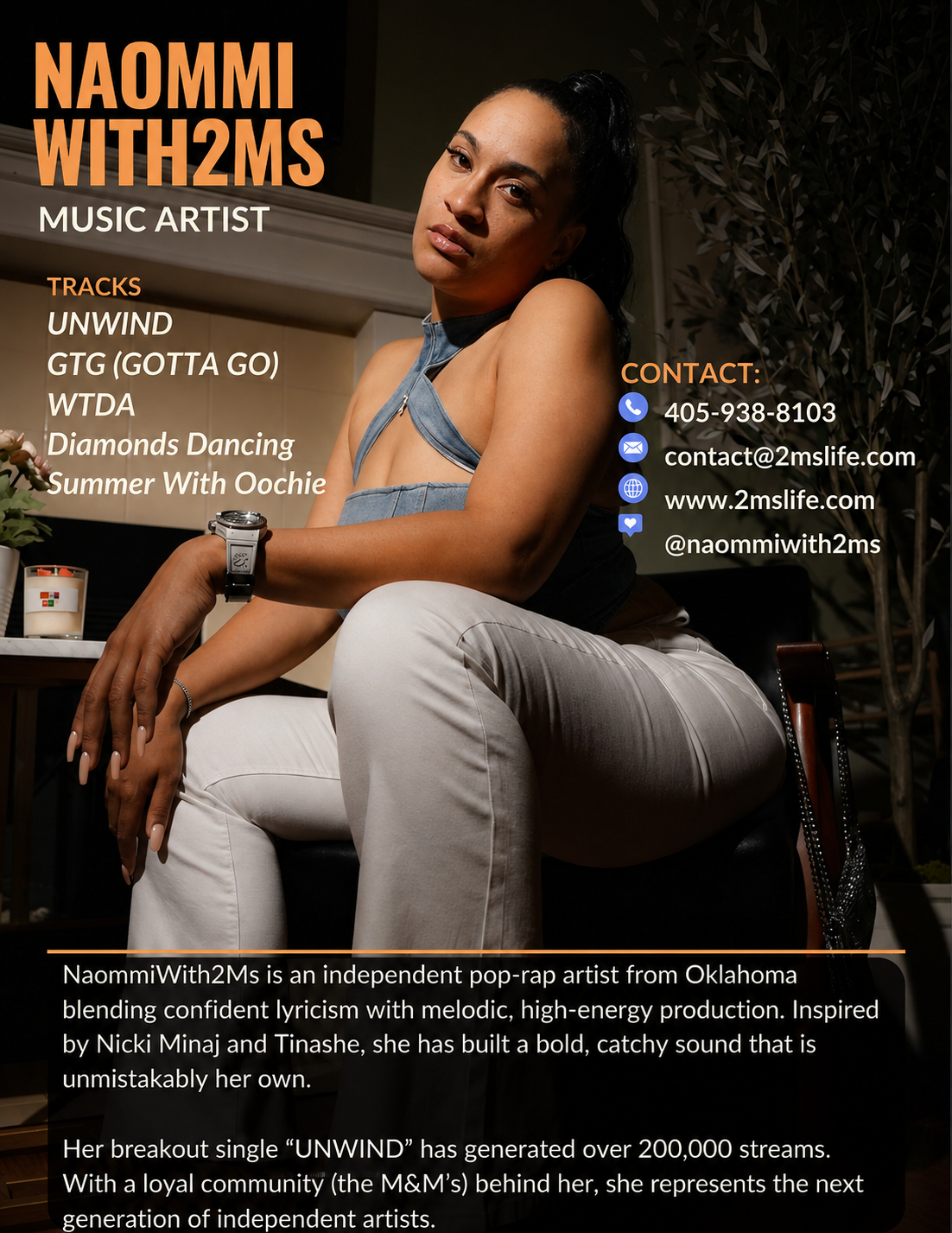NaommiWith2Ms — Music Artist EPK poster